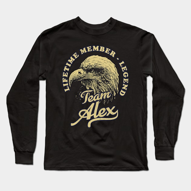 Alex Name - Lifetime Member Legend - Eagle Long Sleeve T-Shirt by Stacy Peters Art